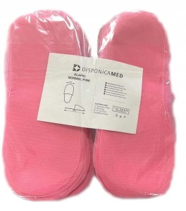 Klapki jednorazowe włókninowe różowe 50par