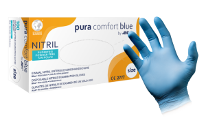 Rękawice nitrylowe niebieskie PURA COMFORT 100szt.