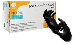 Rękawice nitrylowe czarne PURA COMFORT 100szt.