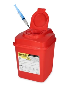 Pojemnik na odpady medyczne UTILO - czerwony 1,5L 