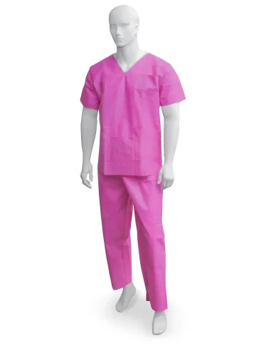 Komplet chirurgiczny OPERO XS ( bluza + spodnie ) - z włókniny SMMS, różowy
