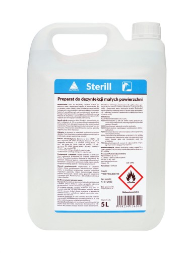 Sterill – płyn do szybkiej dezynfekcji sprzętu i powierzchni 5 L