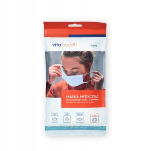 Maska medyczna z gumką 3-warstwowa 10szt.