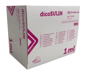 Strzykawki insulinowe dicoSULIN U-100 (0,4x13mm) 100szt.