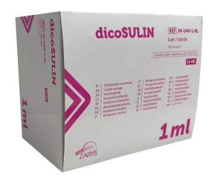 Strzykawki insulinowe dicoSULIN U-40 (0,4x13mm) 100szt.