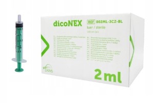 Strzykawki 3-częściowe dicoNEX Luer  2ml 100szt.