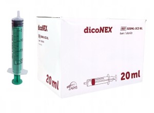 Strzykawki 3-częściowe dicoNEX Luer  20ml 50szt.
