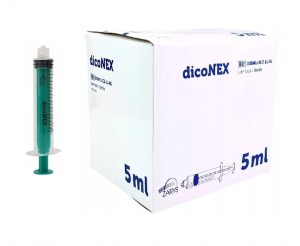 Strzykawki 3-częściowe dicoNEX Luer Lock 5ml 100szt.