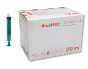 Strzykawki 3-częściowe dicoNEX Luer Lock 20ml 50szt.