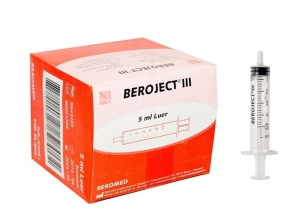 Strzykawki 3-częściowe Beroject Luer 5ml 100szt.