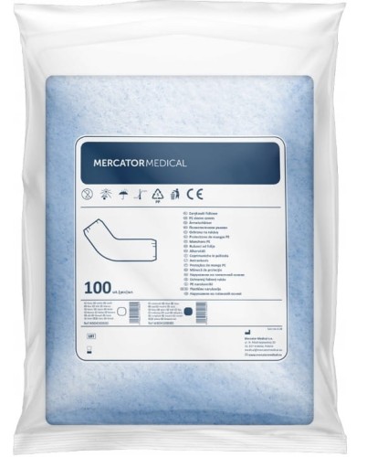 Zarękawki foliowe z gumkami niebieskie 100szt.