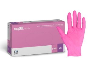 Rękawice nitrylowe różowe easyCARE 100szt.