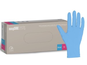 Rękawice nitrylowe niebieskie z długim mankietem easyCARE LONG 100szt.