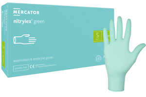 Rękawice nitrylowe zielone NITRYLEX GREEN 100szt.