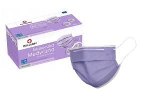 Maski maseczki chirurgiczne fioletowe Opharm 50szt. 