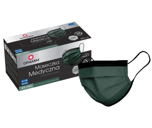 Maski maseczki chirurgiczne zielone Opharm 50szt. 