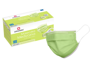 Maski maseczki chirurgiczne limonkowe Opharm 50szt. 