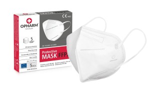 Maski maseczki ochronne FFP2 białe Opharm 5szt. 
