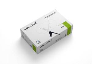 Rękawice Nitrylowe easyCARE – Białe, Bezpudrowe, Teksturowane, 100 szt.