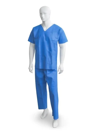 Komplet chirurgiczny OPERO XS ( bluza + spodnie ) - z włókniny SMMS, niebieski