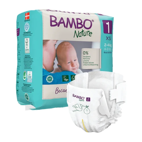 Pieluszki dla dzieci Bambo Nature 1 (2-4 kg, 22szt.)
